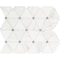 Msi Bianco Dolomite Pinwheel SAMPLE Polished Marble Mesh-Mounted Mosaic Tile ZOR-MD-0512-SAM - alternate 1